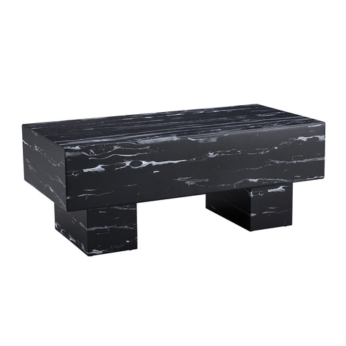 Coffee Table - Modern Simple Black Marble Texture MDF -