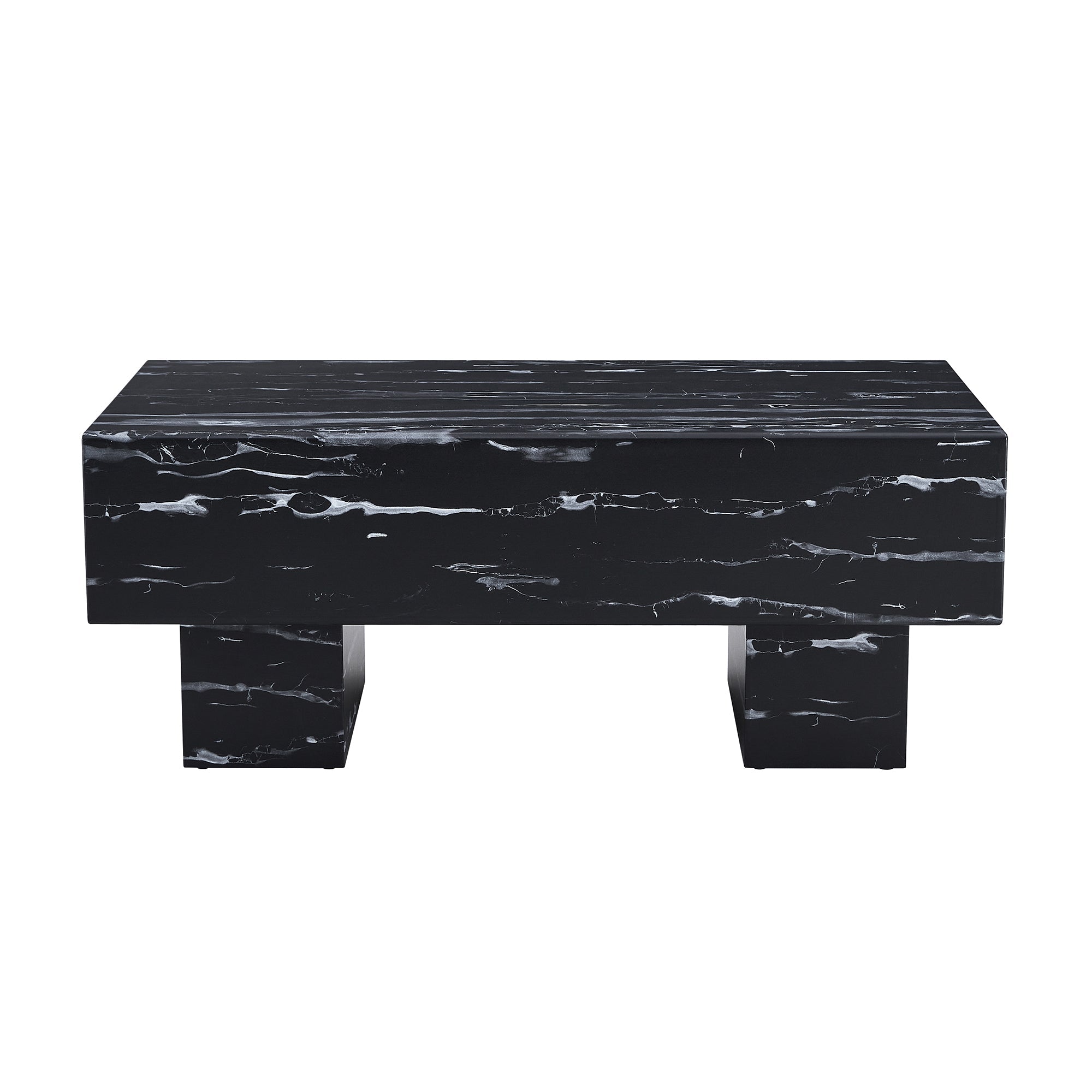 Coffee Table - Modern Simple Black Marble Texture MDF -