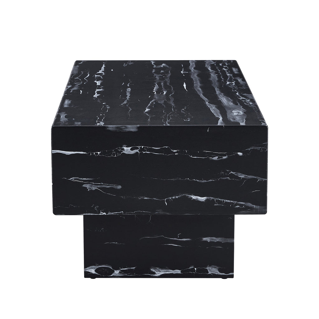 Coffee Table - Modern Simple Black Marble Texture MDF -